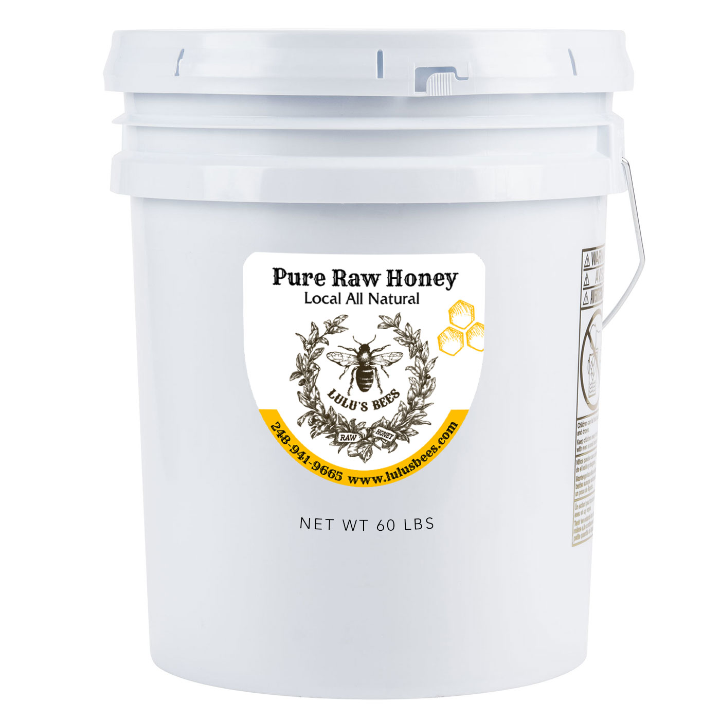 Pure Raw Honey 5 Gallon Bucket 60 Lbs Lulu s Bees